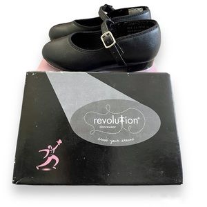SOLD Revolution Dancewear U-Shell Black Tap Shoes Child Size US 11.5
